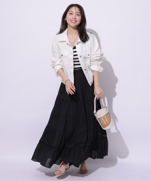 Apuweiser-riche ハシゴレースティアードスカート Apuweiser-riche（アプワイザーリッシェ）の「ハシゴレース