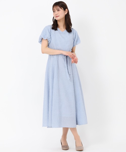 MISCH MASCH(ミッシュマッシュ)の「2wayカットドビーワンピース(ワンピース・レディース・ブルー/ブラック/ホワイト・S/M)」の7枚目の写真