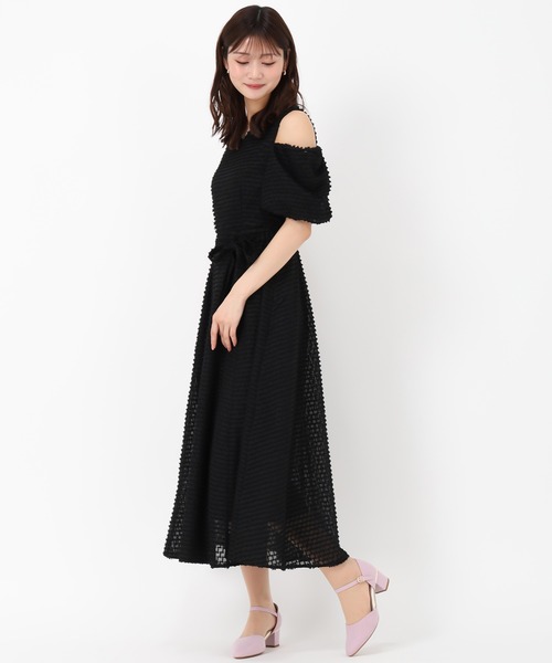 MISCH MASCH(ミッシュマッシュ)の「2wayカットドビーワンピース(ワンピース・レディース・ブルー/ブラック/ホワイト・S/M)」の6枚目の写真