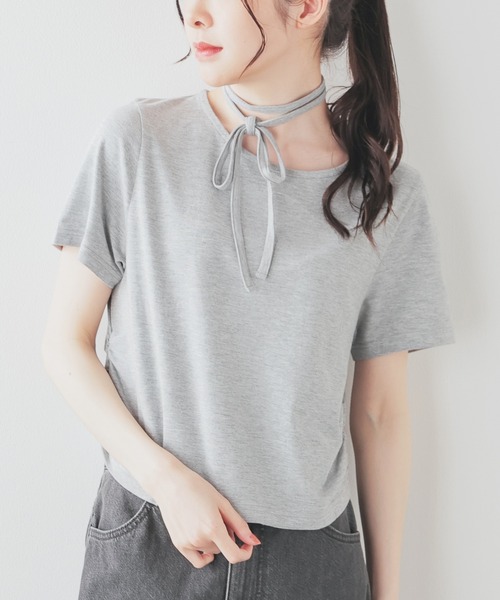 セール】チョーカー付トップス（Tシャツ/カットソー）｜Honeys