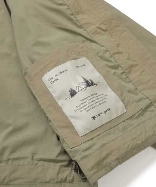 Snow Peak（スノーピーク）の「Snow Peak / Cample Women's Bomber Jacket ボンバージャケット（ノーカラージャケット・レディース・ベージュ/アイボリー/カーキ・L/S/M）」の13枚目の写真