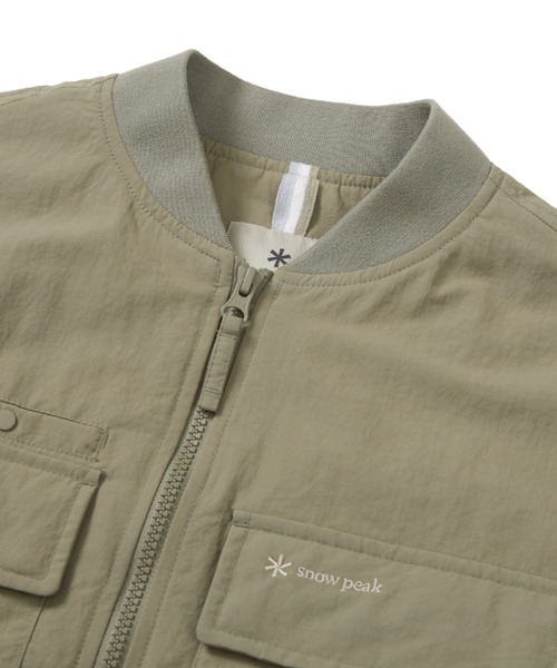 Snow Peak（スノーピーク）の「Snow Peak / Cample Women's Bomber Jacket ボンバージャケット（ノーカラージャケット・レディース・ベージュ/アイボリー/カーキ・L/S/M）」の5枚目の写真