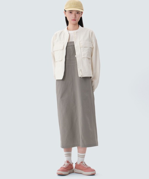 Snow Peak（スノーピーク）の「Snow Peak / Cample Women's Bomber Jacket ボンバージャケット（ノーカラージャケット・レディース・ベージュ/アイボリー/カーキ・L/S/M）」の18枚目の写真