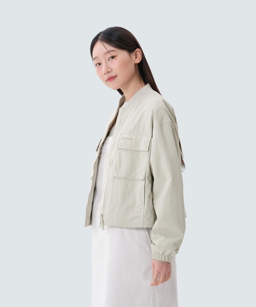 Snow Peak（スノーピーク）の「Snow Peak / Cample Women's Bomber Jacket ボンバージャケット（ノーカラージャケット・レディース・ベージュ/アイボリー/カーキ・L/S/M）」の19枚目の写真
