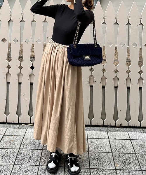 ST.ROONEY(セントルーニー)の「ボートネックリブトップワンピース【低身長・小柄女性向け】(ワンピース・レディース・ブラック系その他/ブラック・XS)」の3枚目の写真