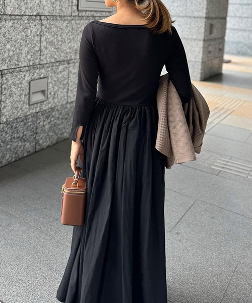 ST.ROONEY(セントルーニー)の「ボートネックリブトップワンピース【低身長・小柄女性向け】(ワンピース・レディース・ブラック系その他/ブラック・XS)」の8枚目の写真