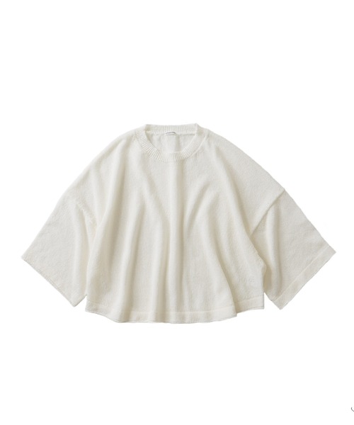 DRESSLAVE(ドレスレイブ)の「paper yarn crew neck T(ペーパーヤーンクルーネックTシャツ)(ニット/セーター・レディース・ブラック/ブルー/ホワイト・38)」の1枚目の写真