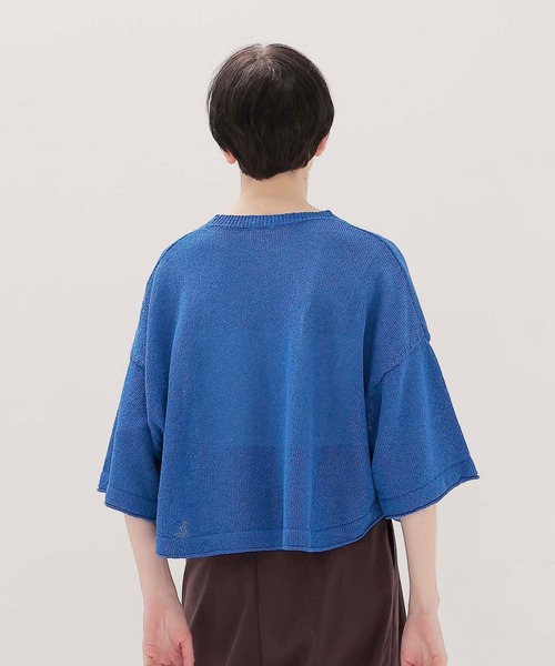 DRESSLAVE(ドレスレイブ)の「paper yarn crew neck T(ペーパーヤーンクルーネックTシャツ)(ニット/セーター・レディース・ブラック/ブルー/ホワイト・38)」の4枚目の写真