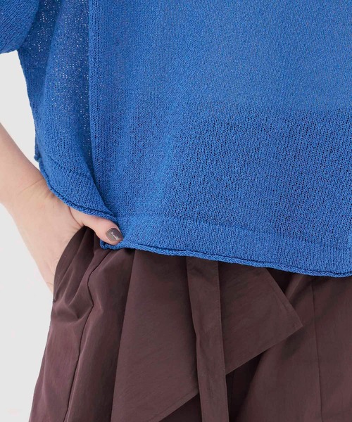DRESSLAVE(ドレスレイブ)の「paper yarn crew neck T(ペーパーヤーンクルーネックTシャツ)(ニット/セーター・レディース・ブラック/ブルー/ホワイト・38)」の7枚目の写真