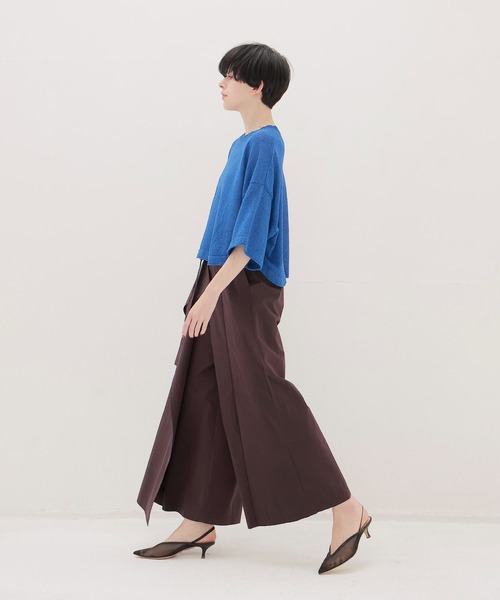 DRESSLAVE(ドレスレイブ)の「paper yarn crew neck T(ペーパーヤーンクルーネックTシャツ)(ニット/セーター・レディース・ブラック/ブルー/ホワイト・38)」の9枚目の写真