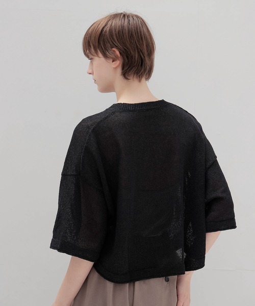 DRESSLAVE(ドレスレイブ)の「paper yarn crew neck T(ペーパーヤーンクルーネックTシャツ)(ニット/セーター・レディース・ブラック/ブルー/ホワイト・38)」の12枚目の写真