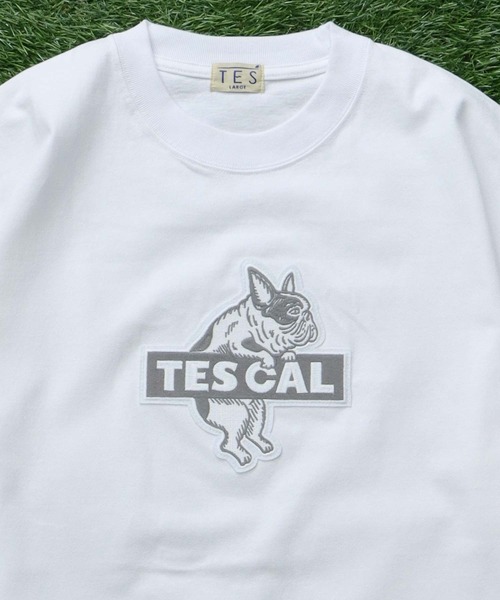 The Endless Summer(エンドレスサマー)の「TES CAL FELT WAPPEN BIG T-SHIRT / ビッグシルエットTシャツ(Tシャツ/カットソー・メンズ・ブラック/ホワイト/ネイビー/ブラウン・X-LARGE/LARGE/MEDIUM/SMALL)」の8枚目の写真
