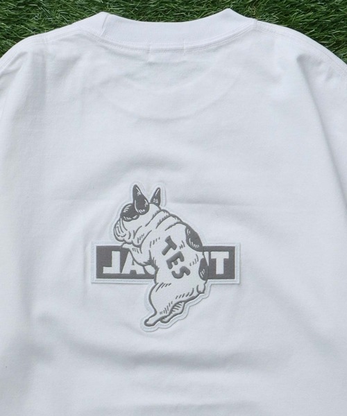 The Endless Summer(エンドレスサマー)の「TES CAL FELT WAPPEN BIG T-SHIRT / ビッグシルエットTシャツ(Tシャツ/カットソー・メンズ・ブラック/ホワイト/ネイビー/ブラウン・X-LARGE/LARGE/MEDIUM/SMALL)」の9枚目の写真
