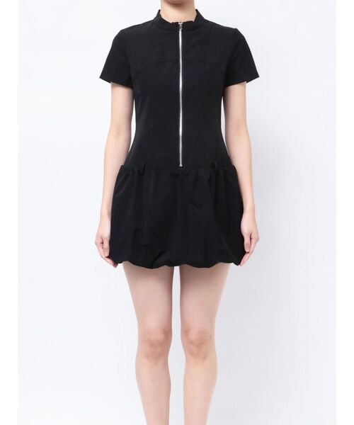 EMODA（エモダ）の「バルーンジップミニワンピース（ワンピース・レディース・グレー/ブラック・FREE）」の2枚目の写真