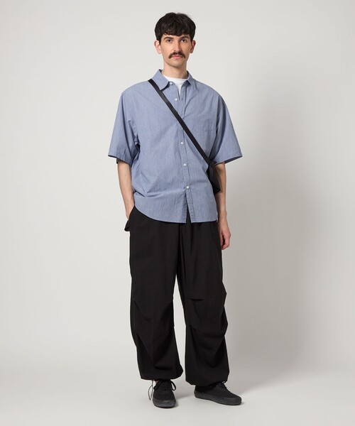 Steven Alan＞ コットン ボイル コードレーン シャツ STANDARD LOOSEを
