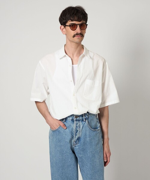 セール】＜Steven Alan＞ コットン ボイル コードレーン シャツ