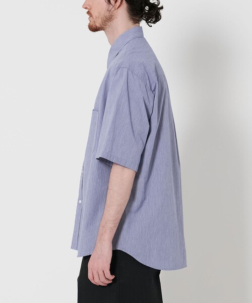 Steven Alan＞ コットン ボイル コードレーン シャツ STANDARD LOOSE
