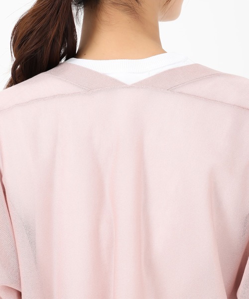 MISCH MASCH（ミッシュマッシュ）の「2025新作 ラメシアーボレロカーディガン（カーディガン/ボレロ・レディース・ブラック/ホワイト/ピンク/グリーン・ﾌﾘ-）」の11枚目の写真