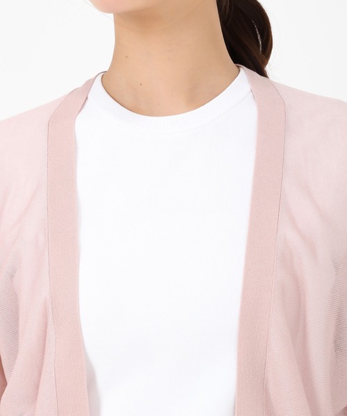 MISCH MASCH（ミッシュマッシュ）の「2025新作 ラメシアーボレロカーディガン（カーディガン/ボレロ・レディース・ブラック/ホワイト/ピンク/グリーン・ﾌﾘ-）」の12枚目の写真