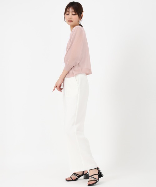 MISCH MASCH（ミッシュマッシュ）の「2025新作 ラメシアーボレロカーディガン（カーディガン/ボレロ・レディース・ブラック/ホワイト/ピンク/グリーン・ﾌﾘ-）」の16枚目の写真