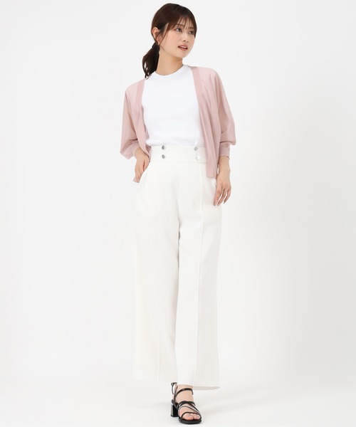 MISCH MASCH（ミッシュマッシュ）の「2025新作 ラメシアーボレロカーディガン（カーディガン/ボレロ・レディース・ブラック/ホワイト/ピンク/グリーン・ﾌﾘ-）」の18枚目の写真