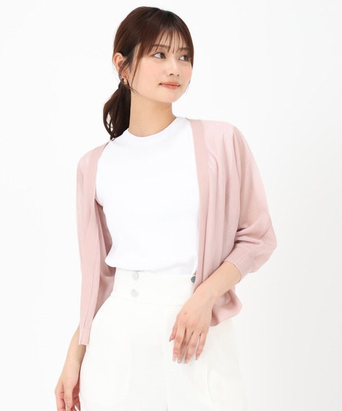 MISCH MASCH（ミッシュマッシュ）の「2025新作 ラメシアーボレロカーディガン（カーディガン/ボレロ・レディース・ブラック/ホワイト/ピンク/グリーン・ﾌﾘ-）」の20枚目の写真