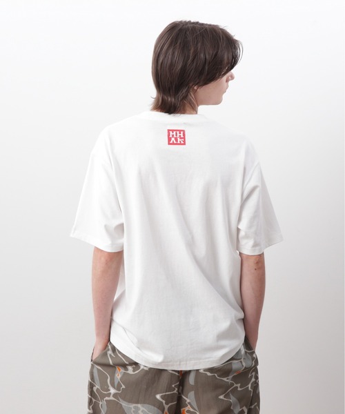 MANASTASH(マナスタッシュ)の「MANASTASH/マナスタッシュ/MHAK LOGO TEE(Tシャツ/カットソー・メンズ・ブラック/オリーブ/ホワイト・S/M/L/XL)」の11枚目の写真