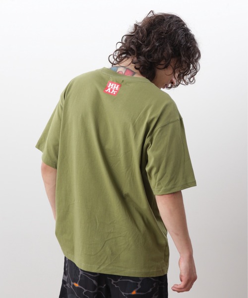 MANASTASH(マナスタッシュ)の「MANASTASH/マナスタッシュ/MHAK LOGO TEE(Tシャツ/カットソー・メンズ・ブラック/オリーブ/ホワイト・S/M/L/XL)」の6枚目の写真