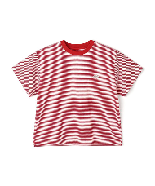 DANTON(ダントン)の「WOMEN'S SHORT SLEEVE SEMI CROP T-SHIRT STRIPE(Tシャツ/カットソー・レディース・ブルー系その他6/グレー系その他/ブルー系その他5/ブルー系その他/ベージュ系その他/レッド系その他・S/M)」の1枚目の写真