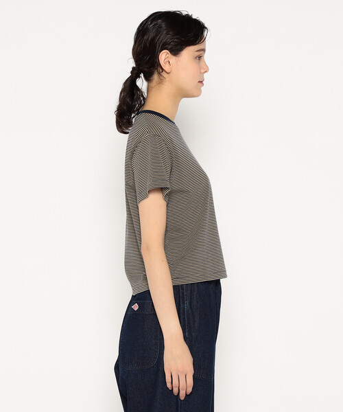 DANTON(ダントン)の「WOMEN'S SHORT SLEEVE SEMI CROP T-SHIRT STRIPE(Tシャツ/カットソー・レディース・ブルー系その他6/グレー系その他/ブルー系その他5/ブルー系その他/ベージュ系その他/レッド系その他・S/M)」の9枚目の写真