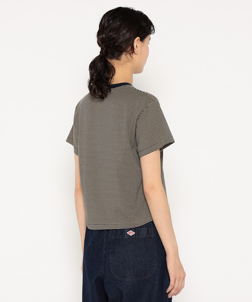 DANTON(ダントン)の「WOMEN'S SHORT SLEEVE SEMI CROP T-SHIRT STRIPE(Tシャツ/カットソー・レディース・ブルー系その他6/グレー系その他/ブルー系その他5/ブルー系その他/ベージュ系その他/レッド系その他・S/M)」の10枚目の写真