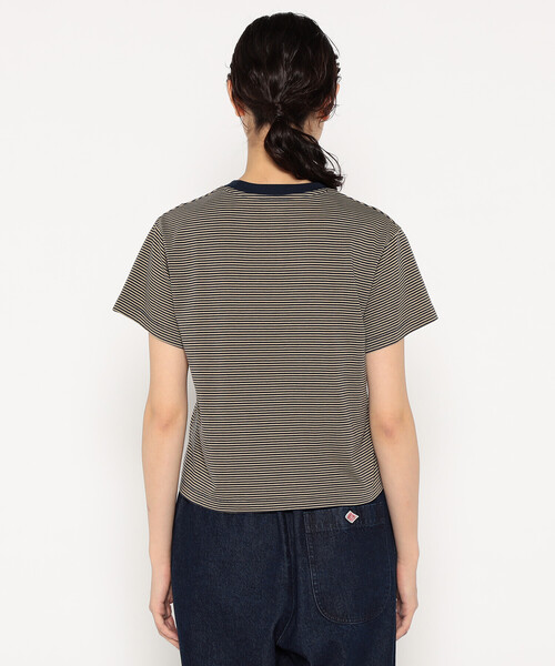 DANTON(ダントン)の「WOMEN'S SHORT SLEEVE SEMI CROP T-SHIRT STRIPE(Tシャツ/カットソー・レディース・ブルー系その他6/グレー系その他/ブルー系その他5/ブルー系その他/ベージュ系その他/レッド系その他・S/M)」の11枚目の写真