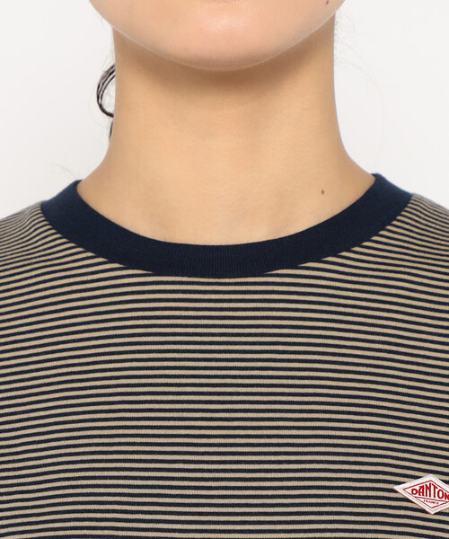 DANTON(ダントン)の「WOMEN'S SHORT SLEEVE SEMI CROP T-SHIRT STRIPE(Tシャツ/カットソー・レディース・ブルー系その他6/グレー系その他/ブルー系その他5/ブルー系その他/ベージュ系その他/レッド系その他・S/M)」の12枚目の写真