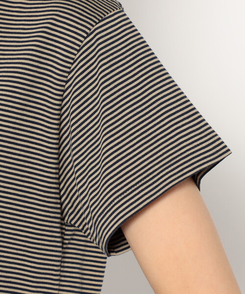 DANTON(ダントン)の「WOMEN'S SHORT SLEEVE SEMI CROP T-SHIRT STRIPE(Tシャツ/カットソー・レディース・ブルー系その他6/グレー系その他/ブルー系その他5/ブルー系その他/ベージュ系その他/レッド系その他・S/M)」の13枚目の写真