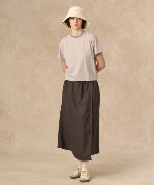DANTON(ダントン)の「WOMEN'S SHORT SLEEVE SEMI CROP T-SHIRT STRIPE(Tシャツ/カットソー・レディース・ブルー系その他6/グレー系その他/ブルー系その他5/ブルー系その他/ベージュ系その他/レッド系その他・S/M)」の16枚目の写真