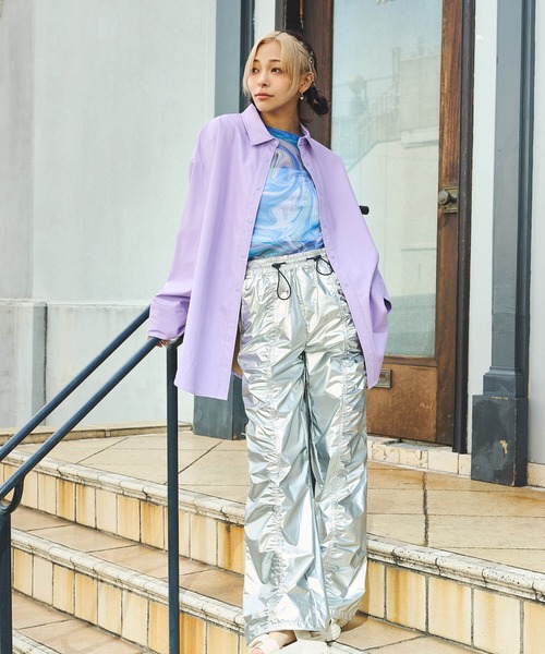DURAS(デュラス)の「メタリックパンツ(カーゴパンツ・レディース・シルバー/ブラック/ピンク・SMALL/MEDIUM)」の16枚目の写真