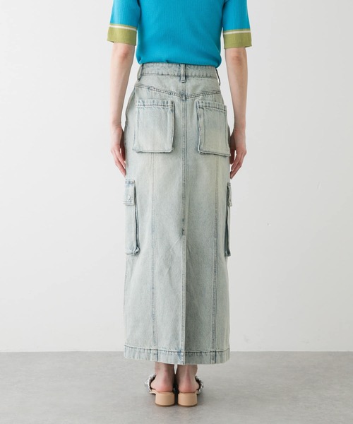 SENSE OF PLACE by URBAN RESEARCH（センスオブプレイスバイアーバンリサーチ）の「カーゴデニムスカート（スカート・レディース・ライトインディゴブルー/インディゴブルー・SMALL/MEDIUM）」の11枚目の写真