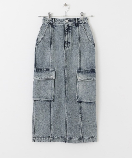 SENSE OF PLACE by URBAN RESEARCH（センスオブプレイスバイアーバンリサーチ）の「カーゴデニムスカート（スカート・レディース・ライトインディゴブルー/インディゴブルー・SMALL/MEDIUM）」の16枚目の写真