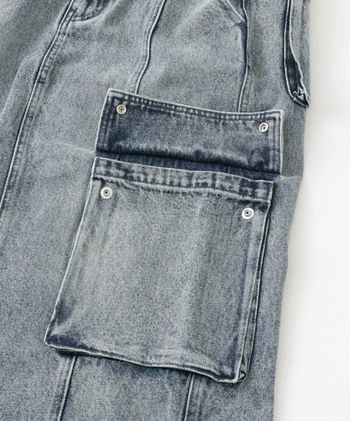 SENSE OF PLACE by URBAN RESEARCH（センスオブプレイスバイアーバンリサーチ）の「カーゴデニムスカート（スカート・レディース・ライトインディゴブルー/インディゴブルー・SMALL/MEDIUM）」の18枚目の写真