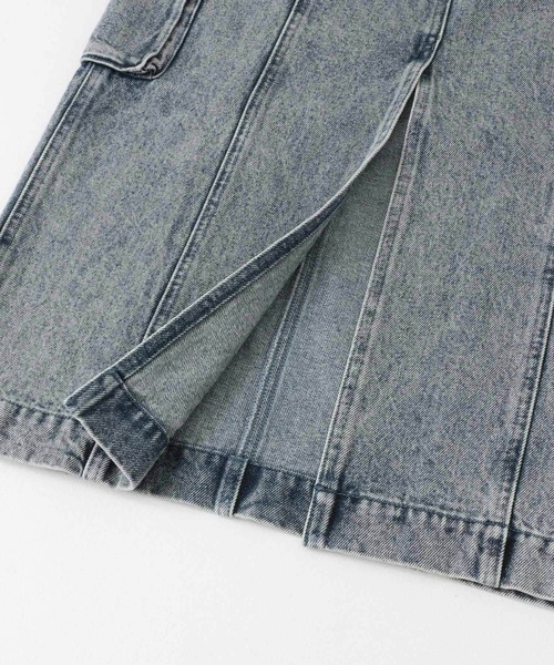 SENSE OF PLACE by URBAN RESEARCH（センスオブプレイスバイアーバンリサーチ）の「カーゴデニムスカート（スカート・レディース・ライトインディゴブルー/インディゴブルー・SMALL/MEDIUM）」の20枚目の写真