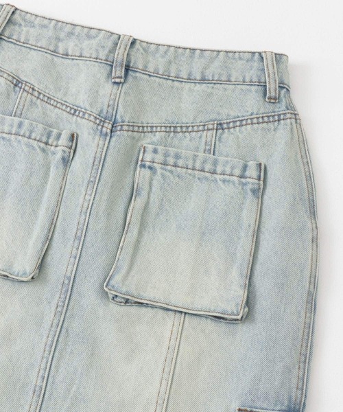 SENSE OF PLACE by URBAN RESEARCH（センスオブプレイスバイアーバンリサーチ）の「カーゴデニムスカート（スカート・レディース・ライトインディゴブルー/インディゴブルー・SMALL/MEDIUM）」の22枚目の写真