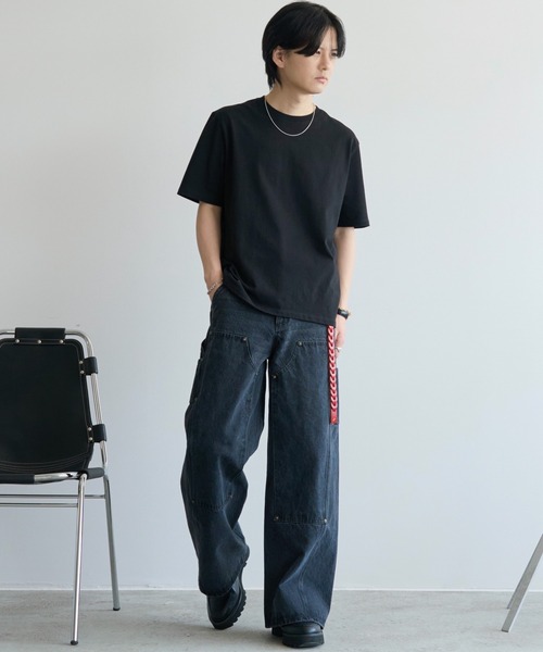 定番人気！ KNEE DOUBLE CURVED DENIM（デニムパンツ）｜WYM BAGGY SEEM パンツ
