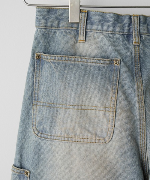 DOUBLE KNEE CURVED SEEM BAGGY DENIM（デニムパンツ）｜WYM LIDNM