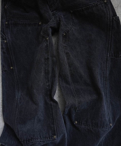 WYMダブルニーカーブドシームバギーデニム　 Lサイズ DOUBLE KNEE CURVED SEEM BAGGY DENIM（デニムパンツ）｜WYM