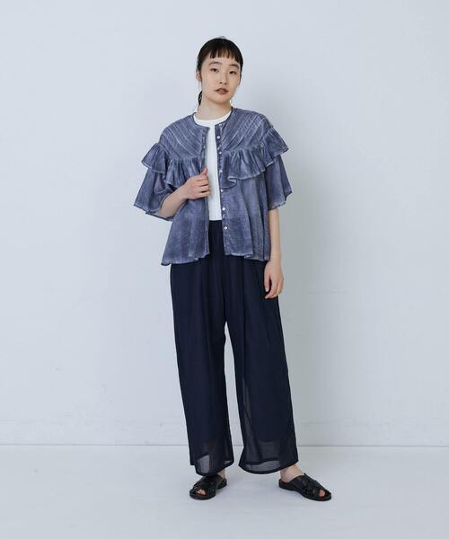 LOISIR(ロワズィール)の「インドピグメントダイデザインブラウス(シャツ/ブラウス・レディース・ピンク/ネイビー・FREE)」の10枚目の写真