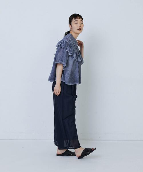 LOISIR(ロワズィール)の「インドピグメントダイデザインブラウス(シャツ/ブラウス・レディース・ピンク/ネイビー・FREE)」の13枚目の写真