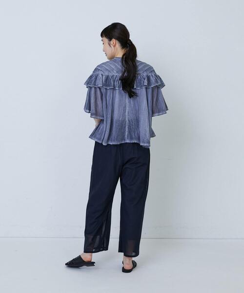 LOISIR(ロワズィール)の「インドピグメントダイデザインブラウス(シャツ/ブラウス・レディース・ピンク/ネイビー・FREE)」の14枚目の写真