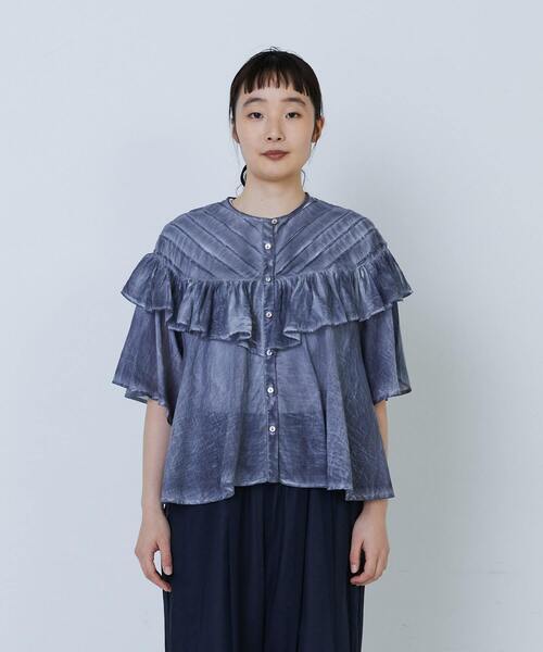 LOISIR(ロワズィール)の「インドピグメントダイデザインブラウス(シャツ/ブラウス・レディース・ピンク/ネイビー・FREE)」の15枚目の写真