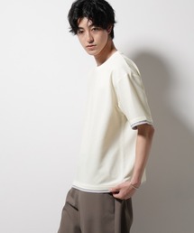 NANO universe（ナノユニバース）の「ガーターフェイクレイヤードTシャツ 半袖（Tシャツ/カットソー・メンズ）」