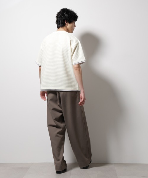 NANO universe（ナノユニバース）の「ガーターフェイクレイヤードTシャツ 半袖（Tシャツ/カットソー・メンズ・ホワイト/ブラウン/チャコール/グレー系その他4・S/M/L）」の6枚目の写真